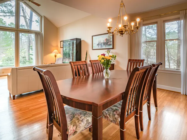 Luxury Vinyl Flooring in dining room of a Glendale home
