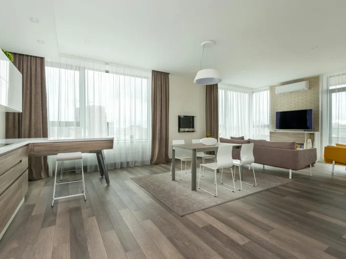 Wood flooring in a modern Glendale home