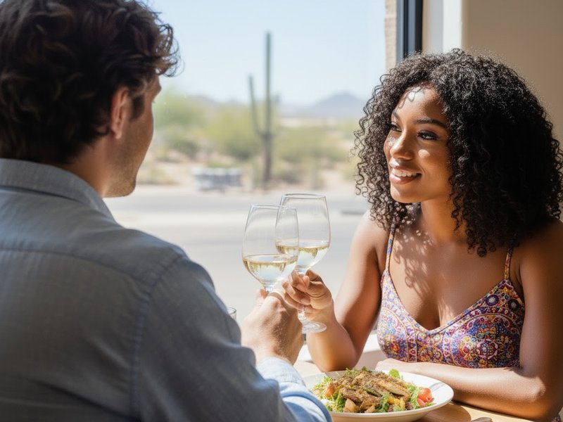 Couple on a dinner date in arizona