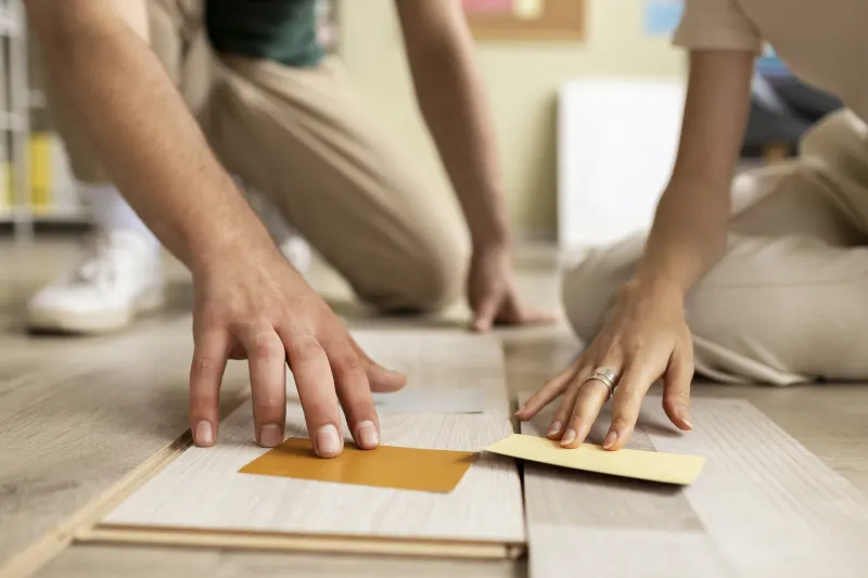 Matching paint colors to wood flooring samples