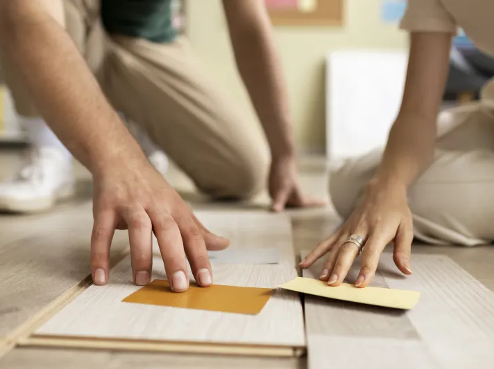 Matching paint colors to wood flooring samples